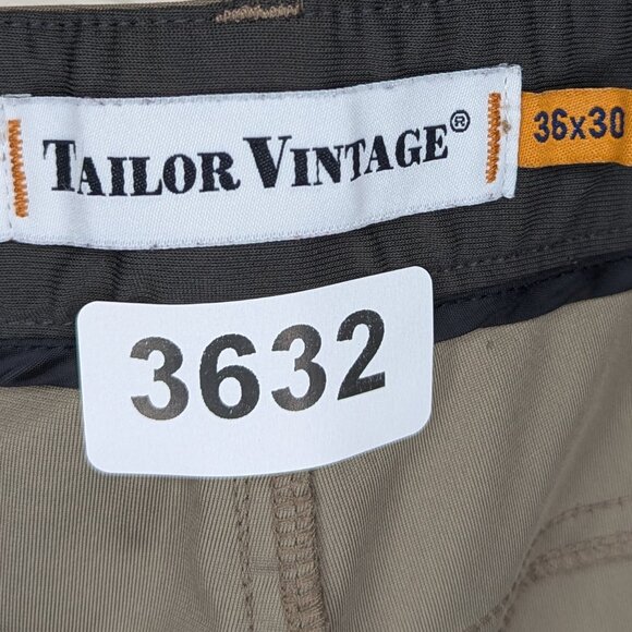 Tailor Vintage* Men's Slim Fit Comfort Stretch Waist Performance Pants~ 36x30 - Picture 5 of 10